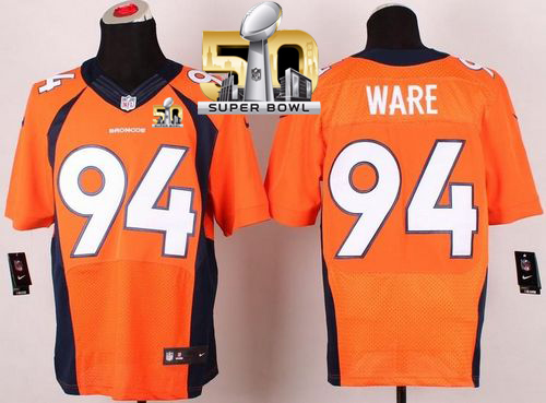 Nike Broncos #94 DeMarcus Ware Orange Team Color Super Bowl 50 Men's Stitched NFL New Elite Jersey